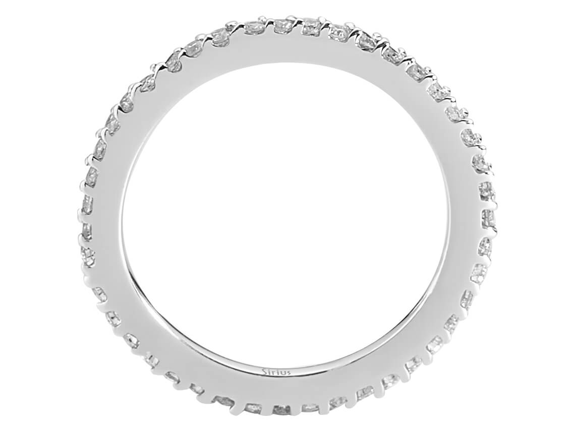 Saphir Rundum Allianz in 585er 14K Weißgold - handgefertigter Diamantschmuck aus Feingold | Sirius Diamant
