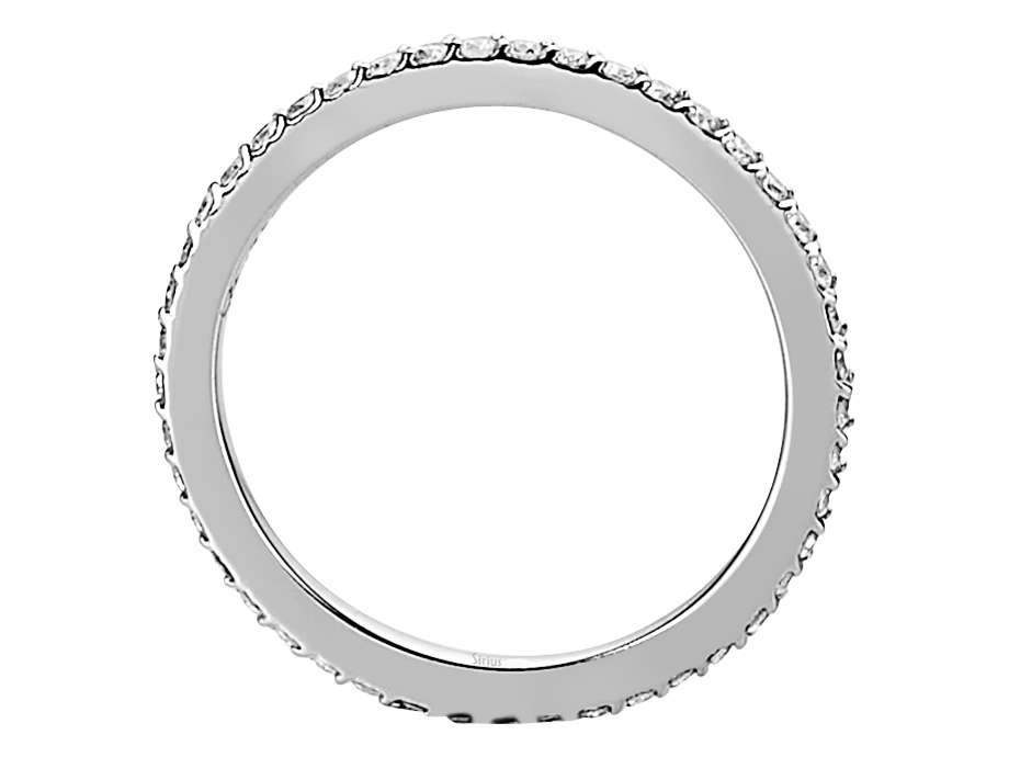0.34 carat all-round brilliant diamond alliance ring 750 18K white gold