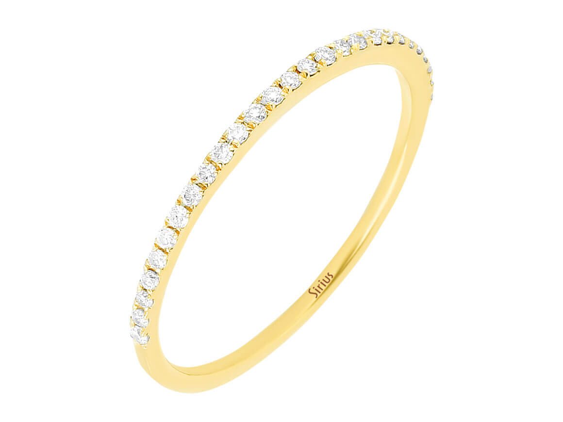 Diamant Halbrund Allianz - handgefertigter Diamantschmuck aus Feingold | Sirius Diamant