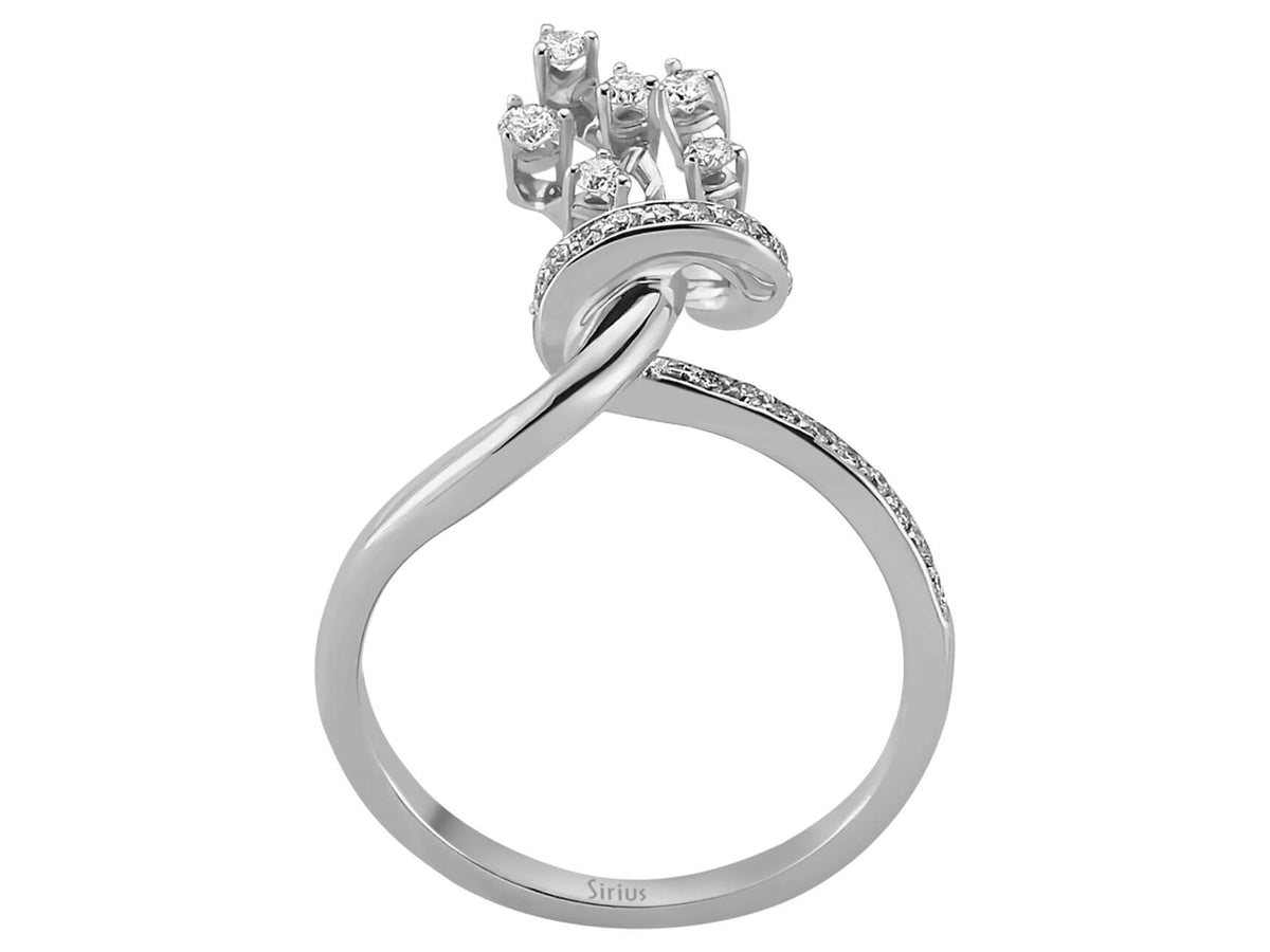 Diamant Lichterstrauß Ring - handgefertigter Diamantschmuck aus Feingold | Sirius Diamant
