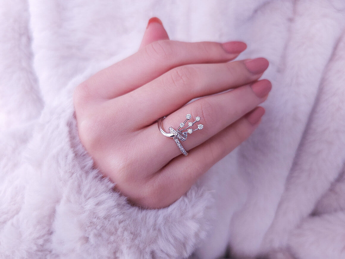 Diamant Lichterstrauß Ring