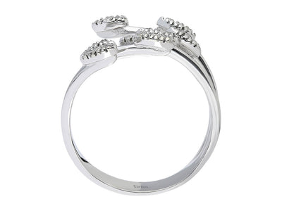 Alliance Ivy en or blanc 14 carats avec diamants de 0,11 carat