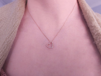Collier cœur en diamant pour la Saint-Valentin