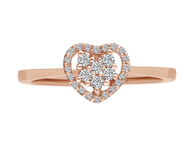 Diamond heart jewelry set in 333 8 carat white gold
