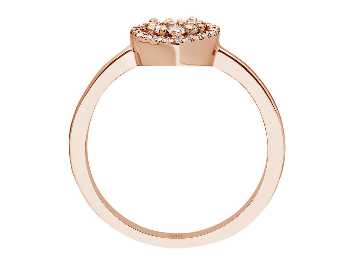 Diamond Heart Jewelry Set in 333 8 Carat Rose Gold