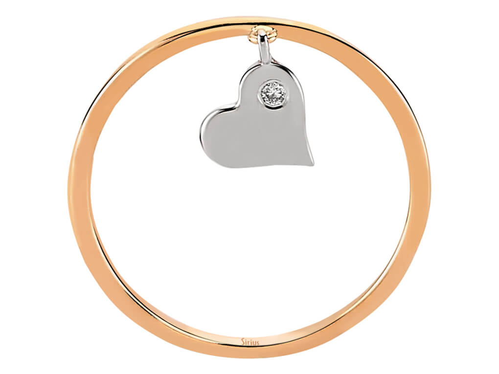 Diamant Herz Ring - handgefertigter Diamantschmuck aus Feingold | Sirius Diamant