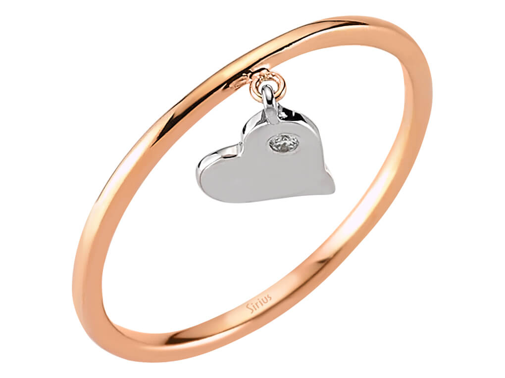 Diamant Herz Ring - handgefertigter Diamantschmuck aus Feingold | Sirius Diamant