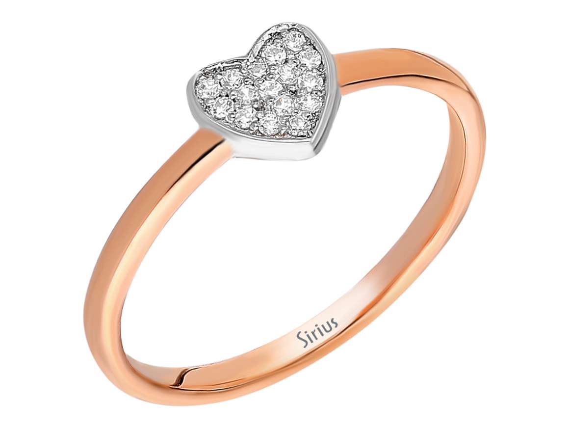 Diamant Herz Ring - handgefertigter Diamantschmuck aus Feingold | Sirius Diamant