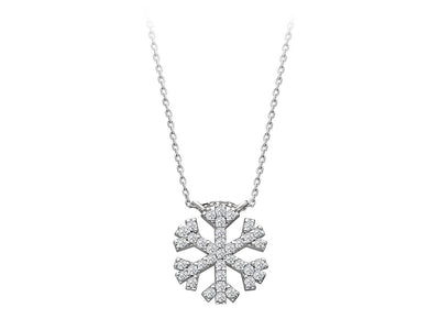 0.20 carat diamond snowflake necklace
