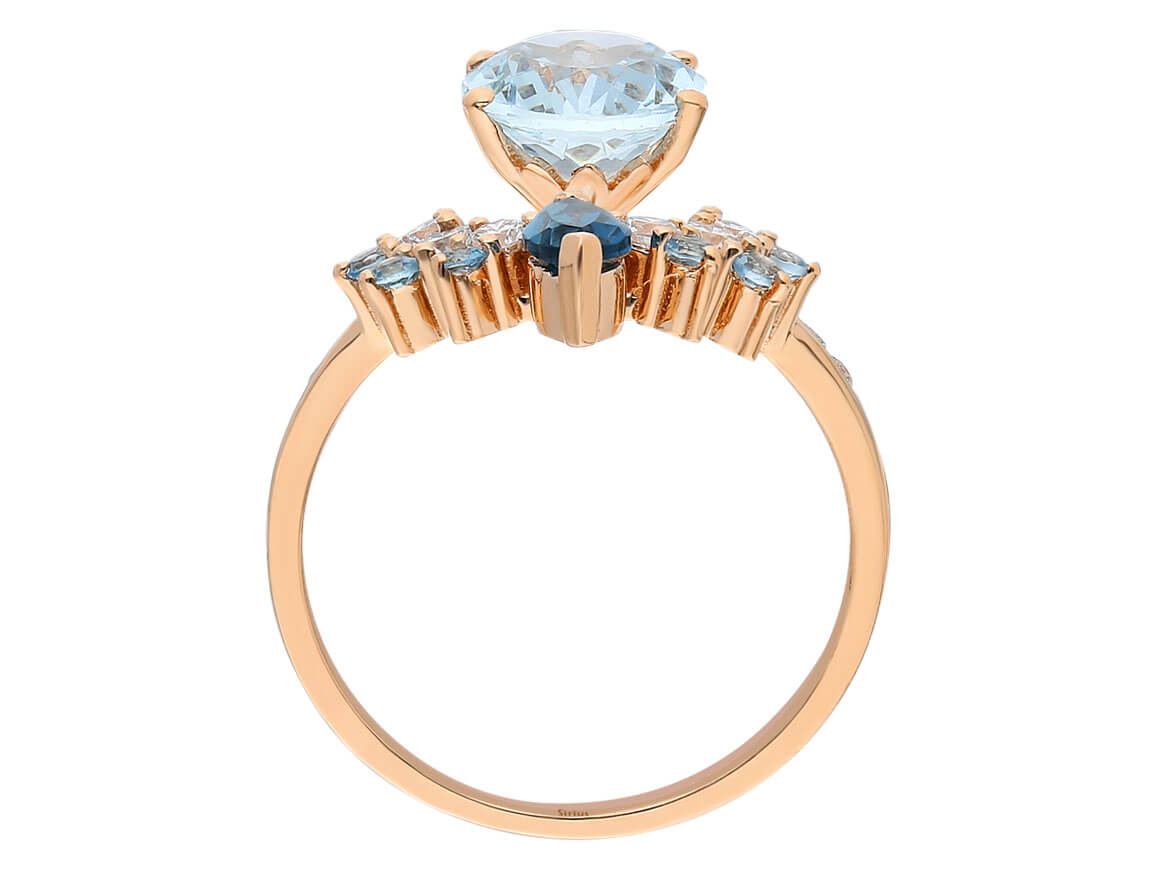 Diamant-Dreiteiliger Quasar-Ring - handgefertigter Diamantschmuck aus Feingold | Sirius Diamant