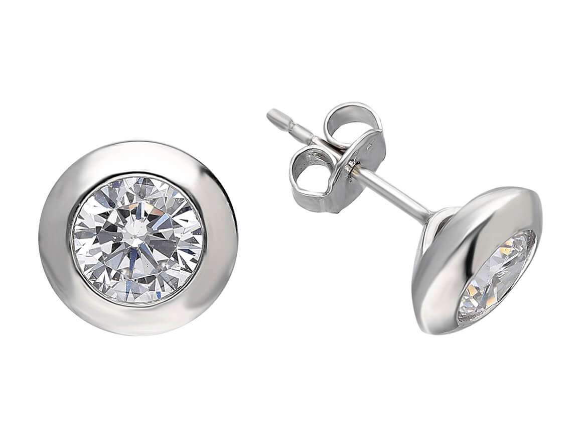 G color 0.90 carat diamond earrings