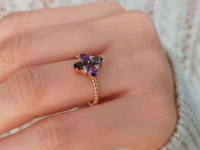 Diamond Lotus Ring