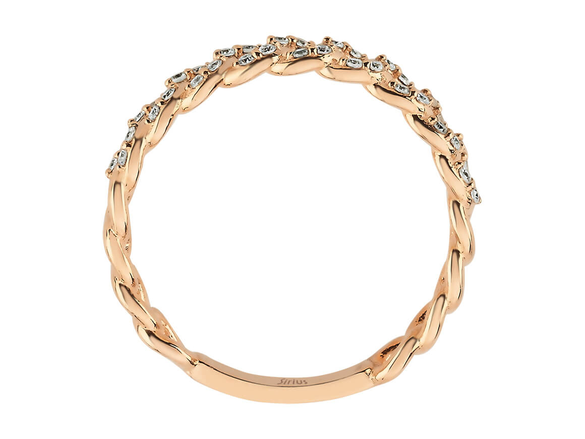 Diamant Kette Alianz Ring in Roségold - handgefertigter Diamantschmuck aus Feingold | Sirius Diamant