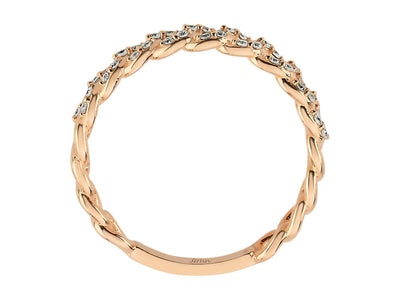 Diamond necklace Alliance ring in rose gold