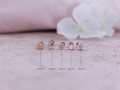 Diamond Tragus Piercing in 14K Rose Gold