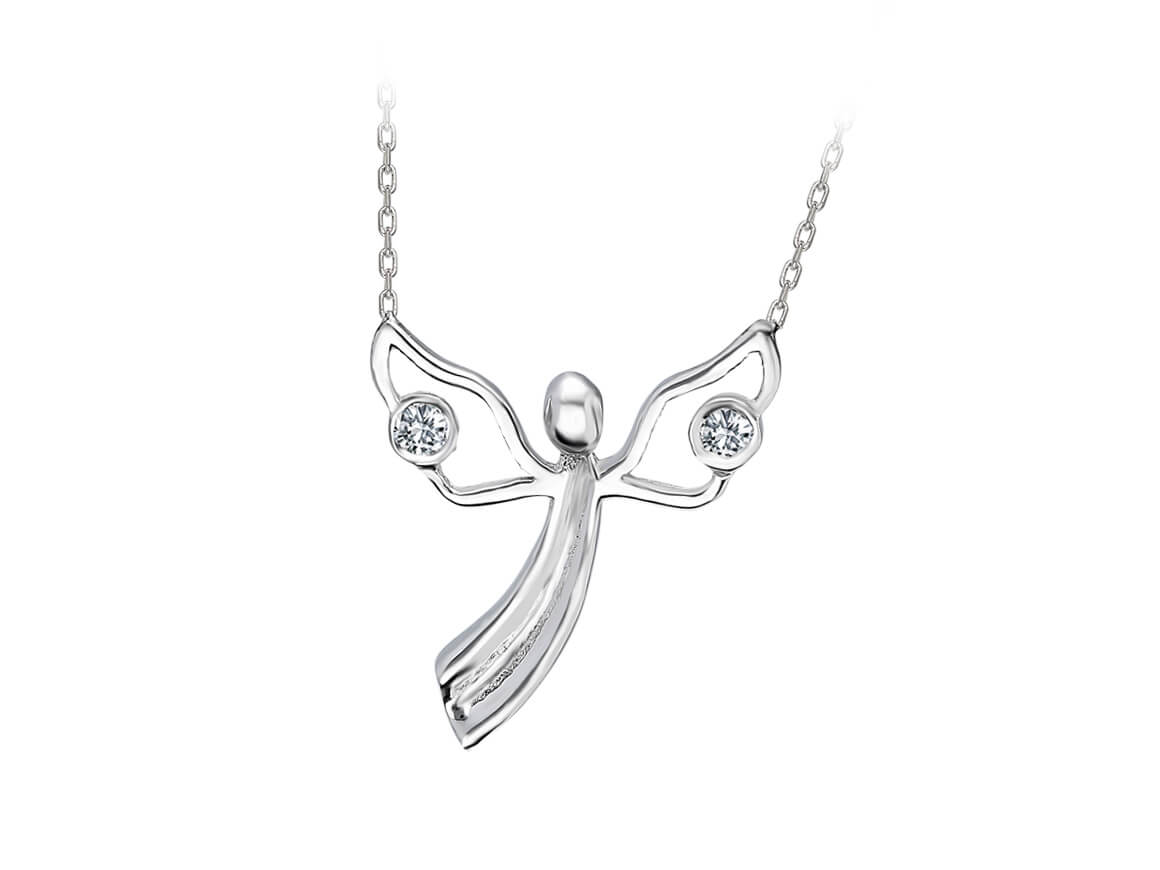 Diamant Engel Collier - handgefertigter Diamantschmuck aus Feingold | Sirius Diamant