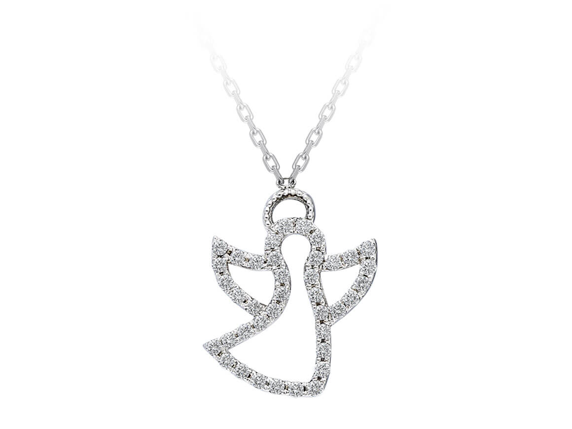 Diamant Engel Collier - handgefertigter Diamantschmuck aus Feingold | Sirius Diamant