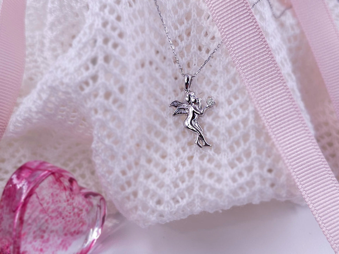 Diamant-Engel-Anhänger - handgefertigter Diamantschmuck aus Feingold | Sirius Diamant