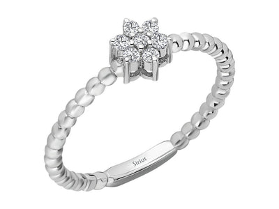 Diamond Minimal Daisy Ring