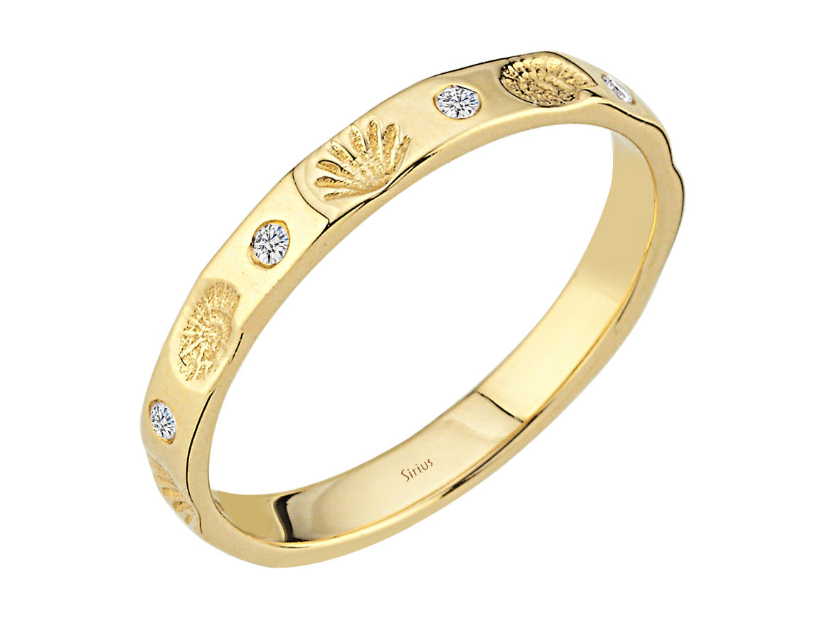 Ocean Ehering mit Diamanten – handgefertigter Diamantschmuck aus Feingold | Sirius Diamant