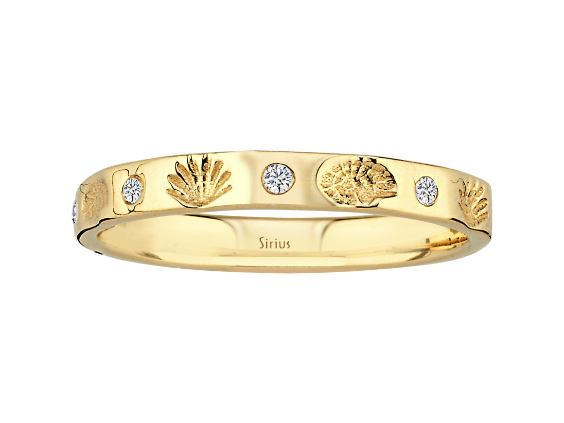 Ocean Ehering mit Diamanten – handgefertigter Diamantschmuck aus Feingold | Sirius Diamant