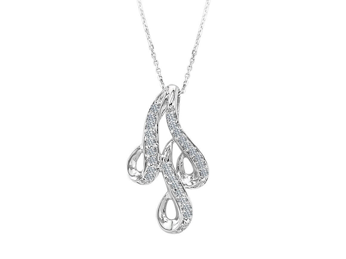 Diamant Odette Colier in 585er 14 Karat Weißgold - handgefertigter Diamantschmuck aus Feingold | Sirius Diamant