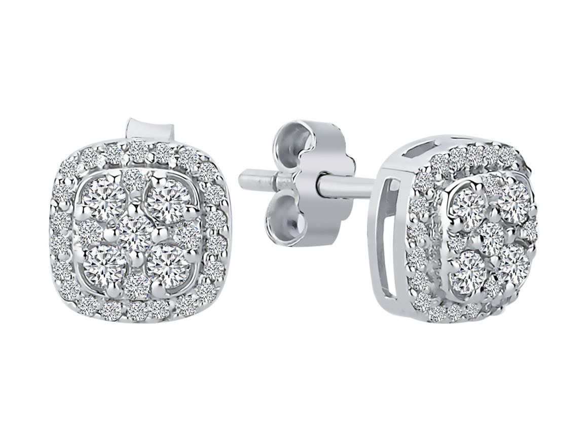 Polaris earrings with diamonds
