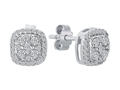 Polaris earrings with diamonds