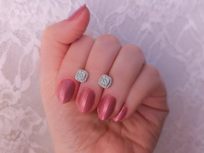 Polaris earrings with diamonds
