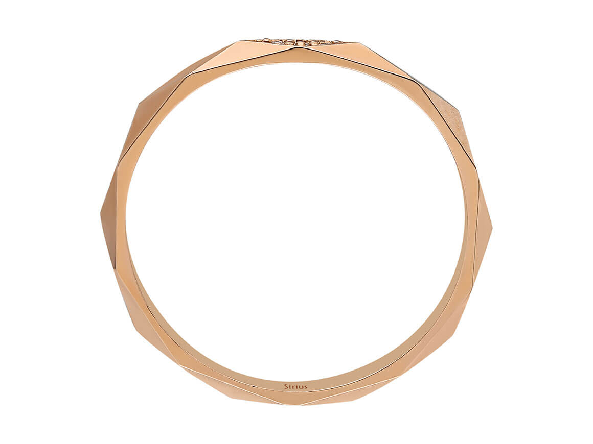 Diamant Prisma Modern Allianz - handgefertigter Diamantschmuck aus Feingold | Sirius Diamant