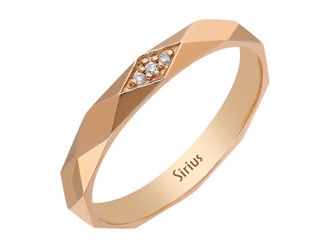 Diamant Prisma Modern Allianz - handgefertigter Diamantschmuck aus Feingold | Sirius Diamant