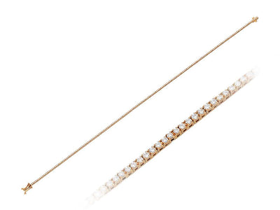 E-color 0.67 carat diamond rose waterjet bracelet