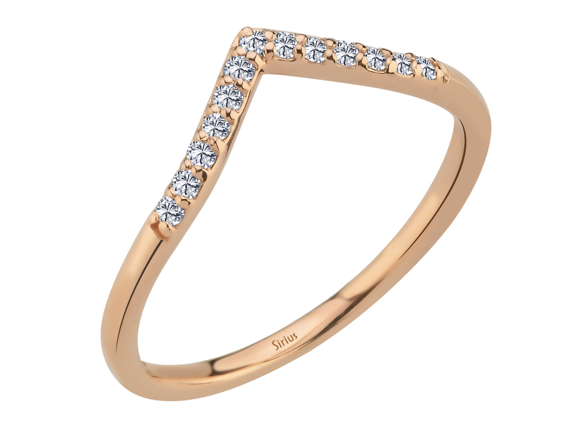 Minimal Diamantring - handgefertigter Diamantschmuck aus Feingold | Sirius Diamant