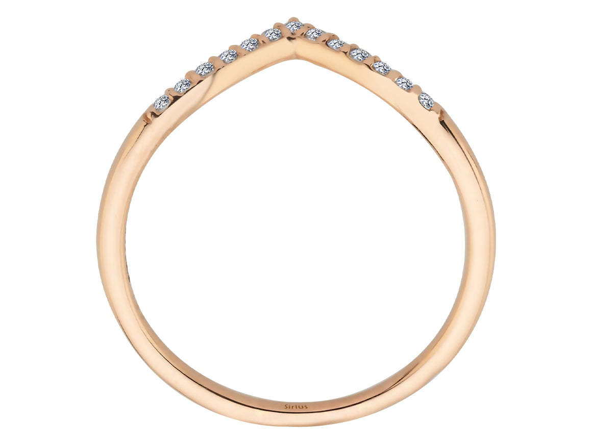 Minimal Diamantring - handgefertigter Diamantschmuck aus Feingold | Sirius Diamant