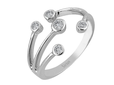 0.24 total carat diamond love spiral ring in 14K white gold