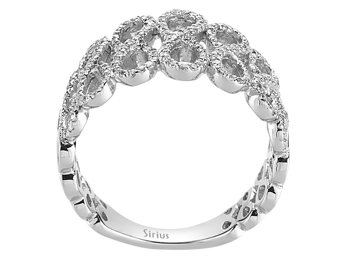 0.55 carat diamond infinity ring in 14 K white gold