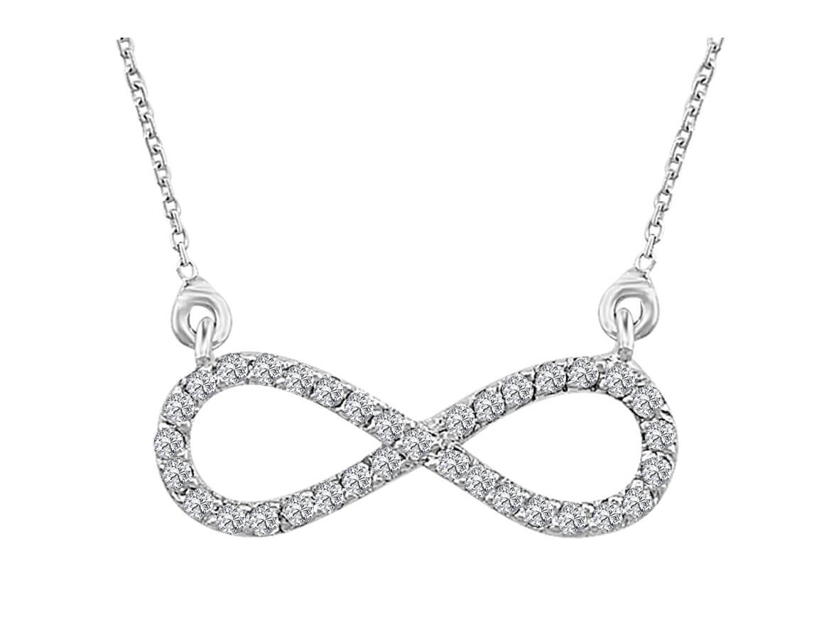 0,13 Karat Diamant Unendlichkeit Collier - handgefertigter Diamantschmuck aus Feingold | Sirius Diamant