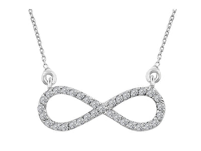 0.13 carat diamond infinity necklace