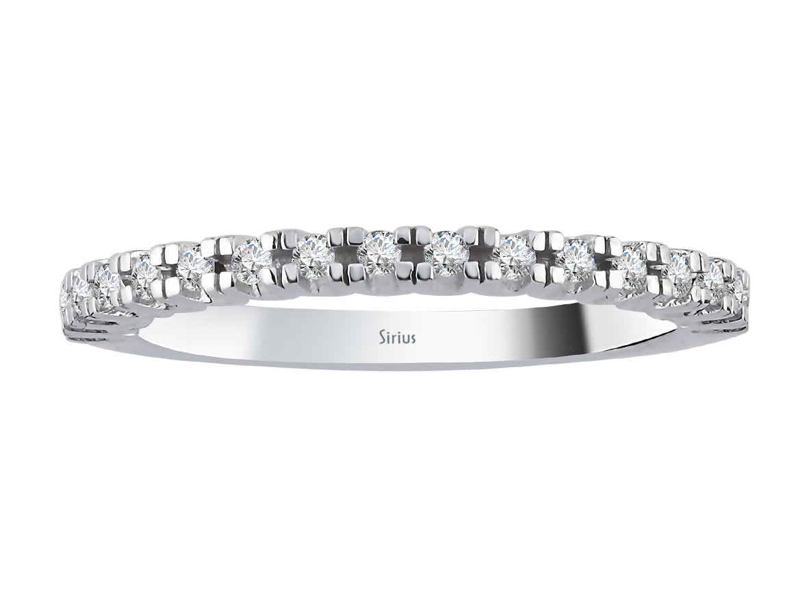 Halbrunder Diamant-Ring - handgefertigter Diamantschmuck aus Feingold | Sirius Diamant