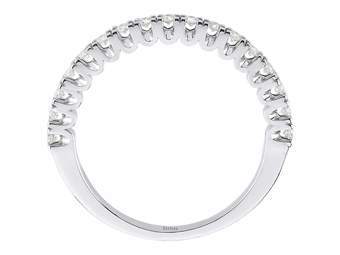 Halbrunder Diamant-Ring - handgefertigter Diamantschmuck aus Feingold | Sirius Diamant