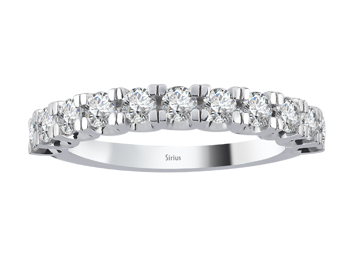 Diamant Halbrunder Ring - handgefertigter Diamantschmuck aus Feingold | Sirius Diamant