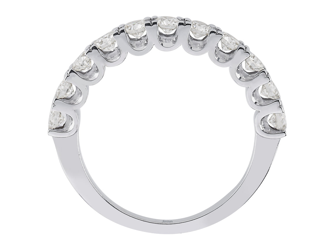 Diamant Halbrunder Ring - handgefertigter Diamantschmuck aus Feingold | Sirius Diamant