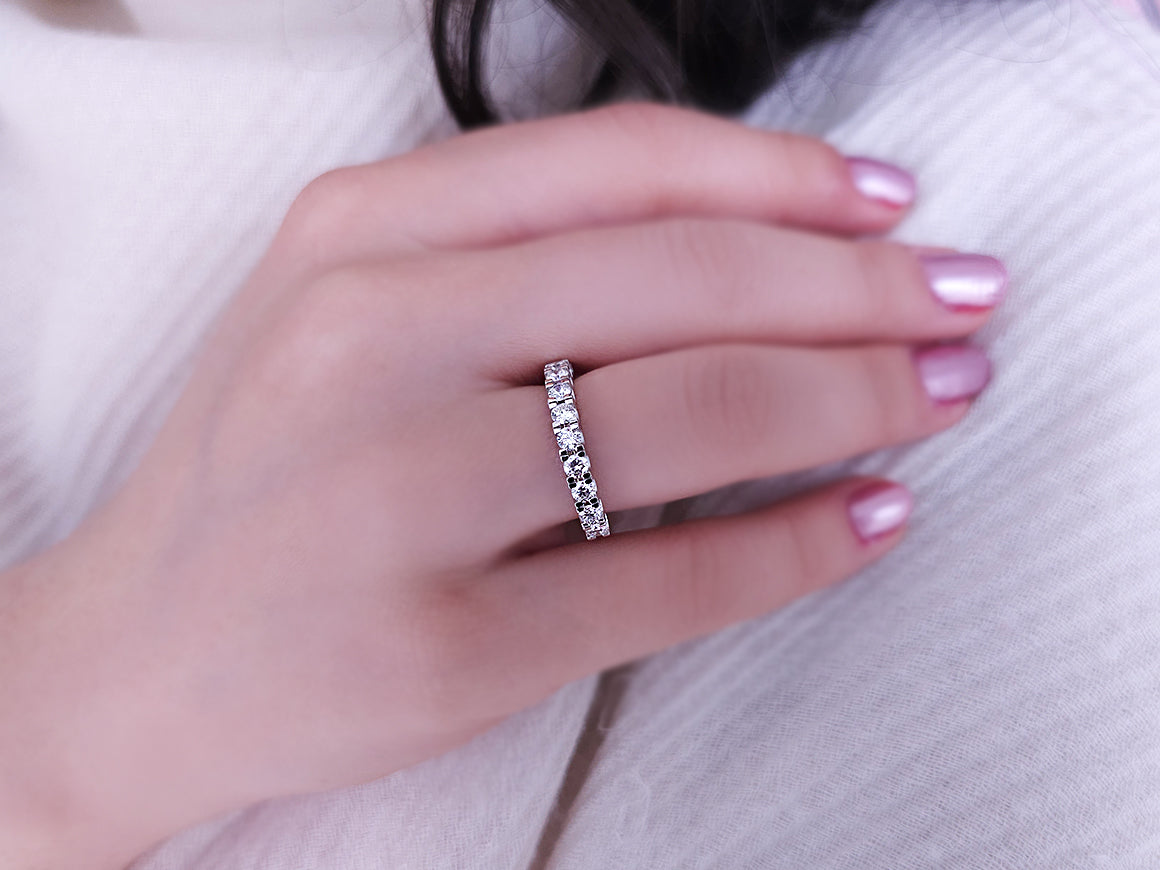 Bague demi-ronde en diamant Stella Quartus