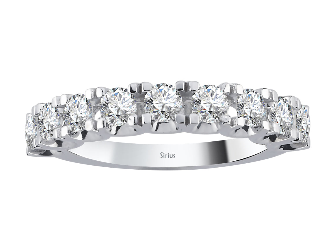 Diamant Halbrunder Ring - handgefertigter Diamantschmuck aus Feingold | Sirius Diamant