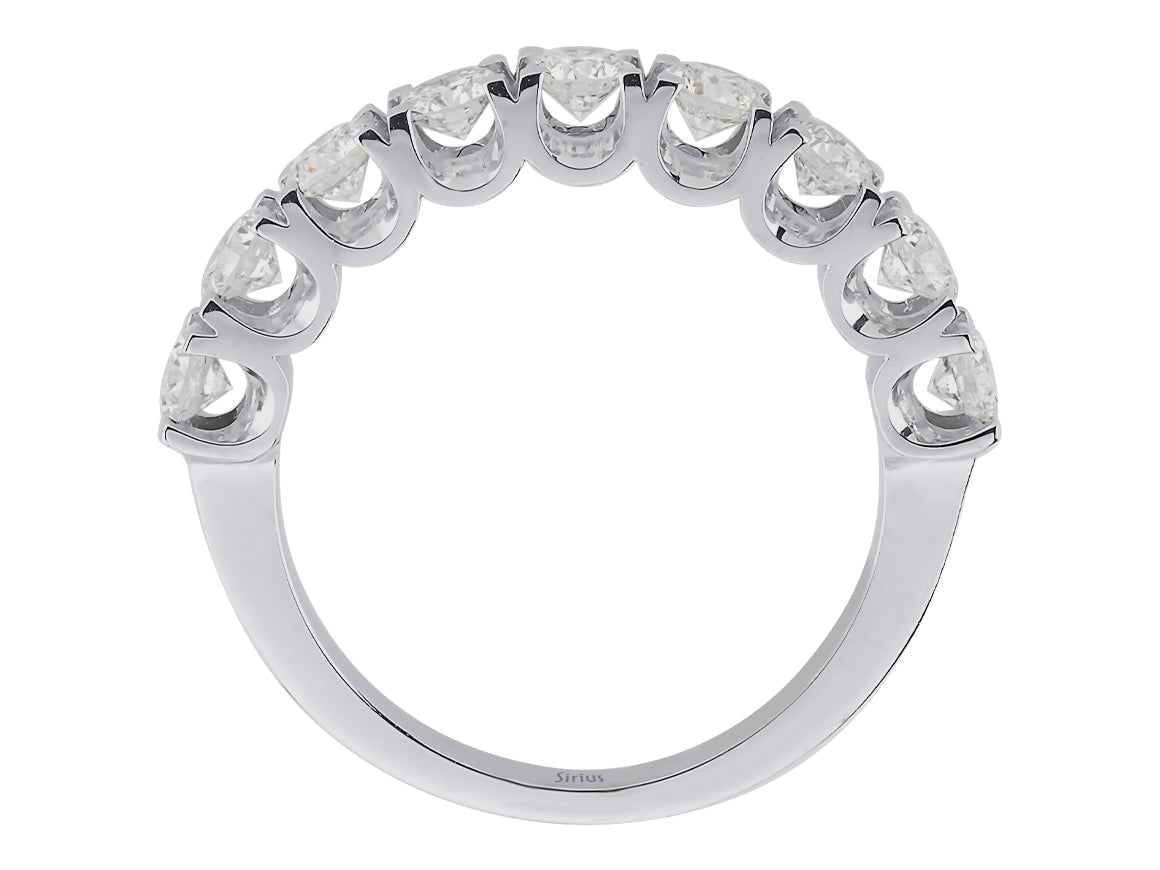 Diamant Halbrunder Ring - handgefertigter Diamantschmuck aus Feingold | Sirius Diamant