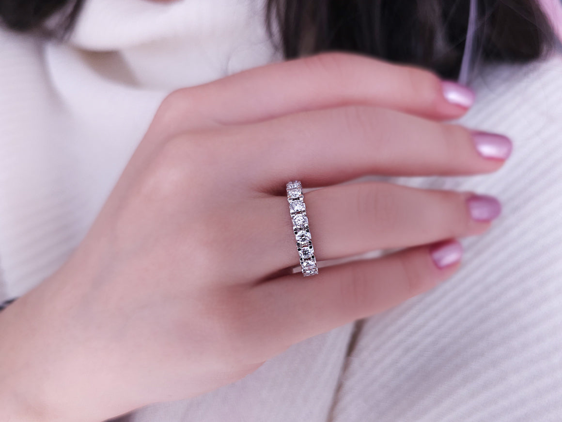 Diamant Halbrunder Ring