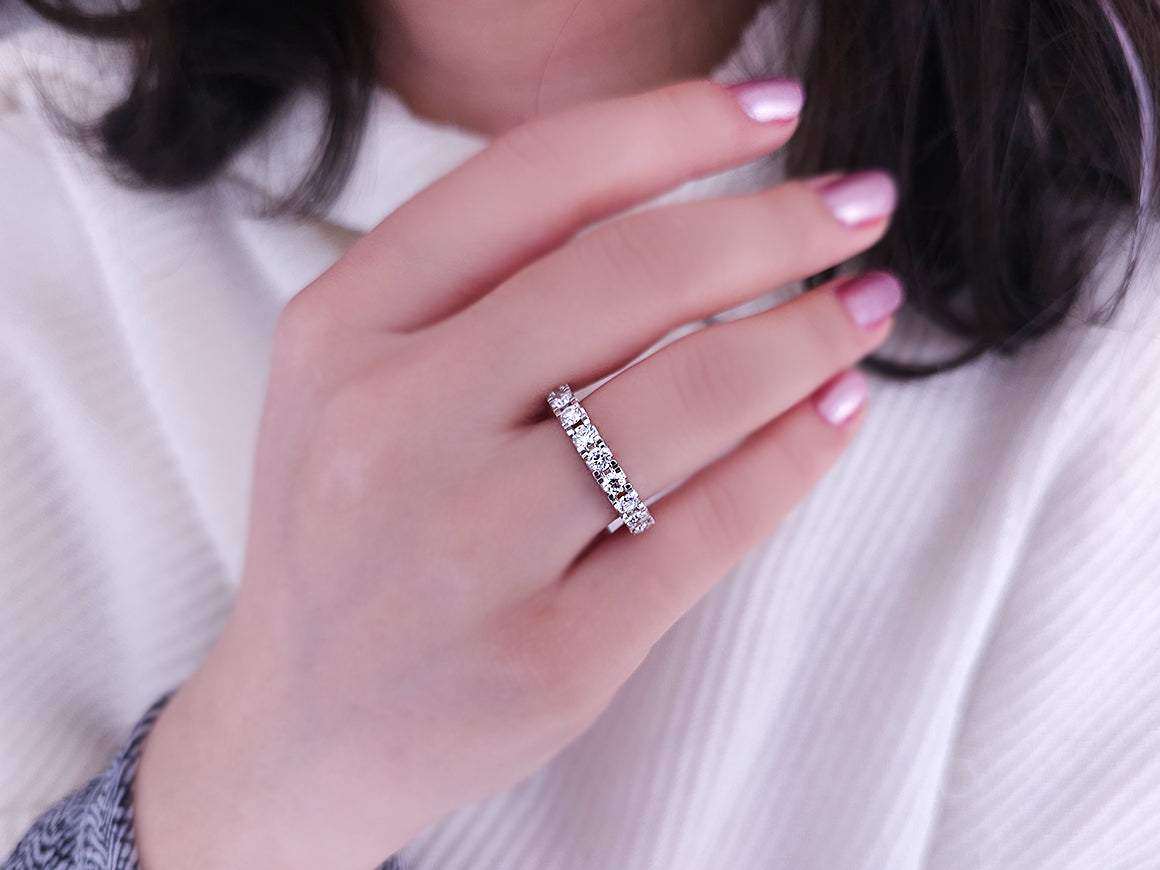 Diamant Halbrunder Ring
