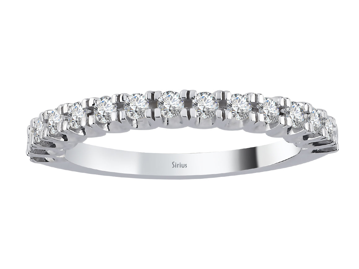 Diamant Halbrunder Ring - handgefertigter Diamantschmuck aus Feingold | Sirius Diamant