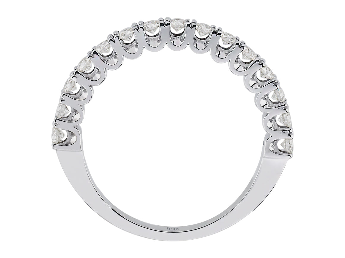 Diamant Halbrunder Ring - handgefertigter Diamantschmuck aus Feingold | Sirius Diamant