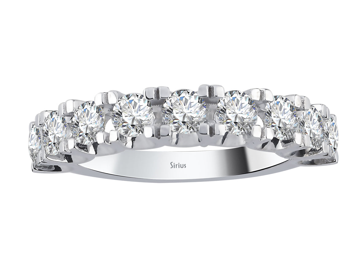 Diamant Halbrunder Ring - handgefertigter Diamantschmuck aus Feingold | Sirius Diamant